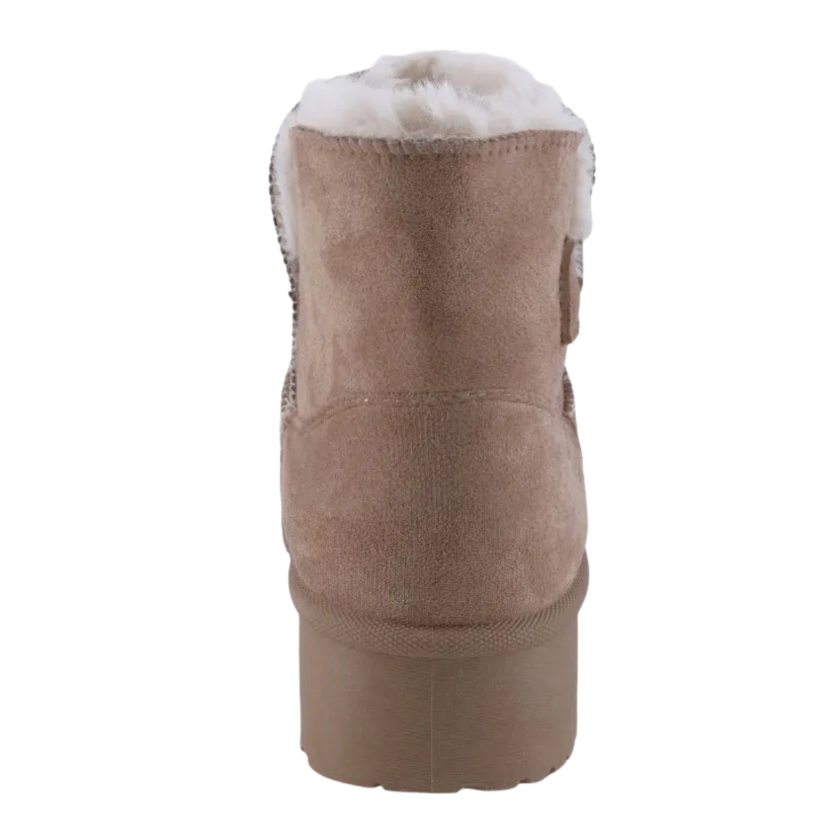 Bota Berlin tipo gamuza con plataforma