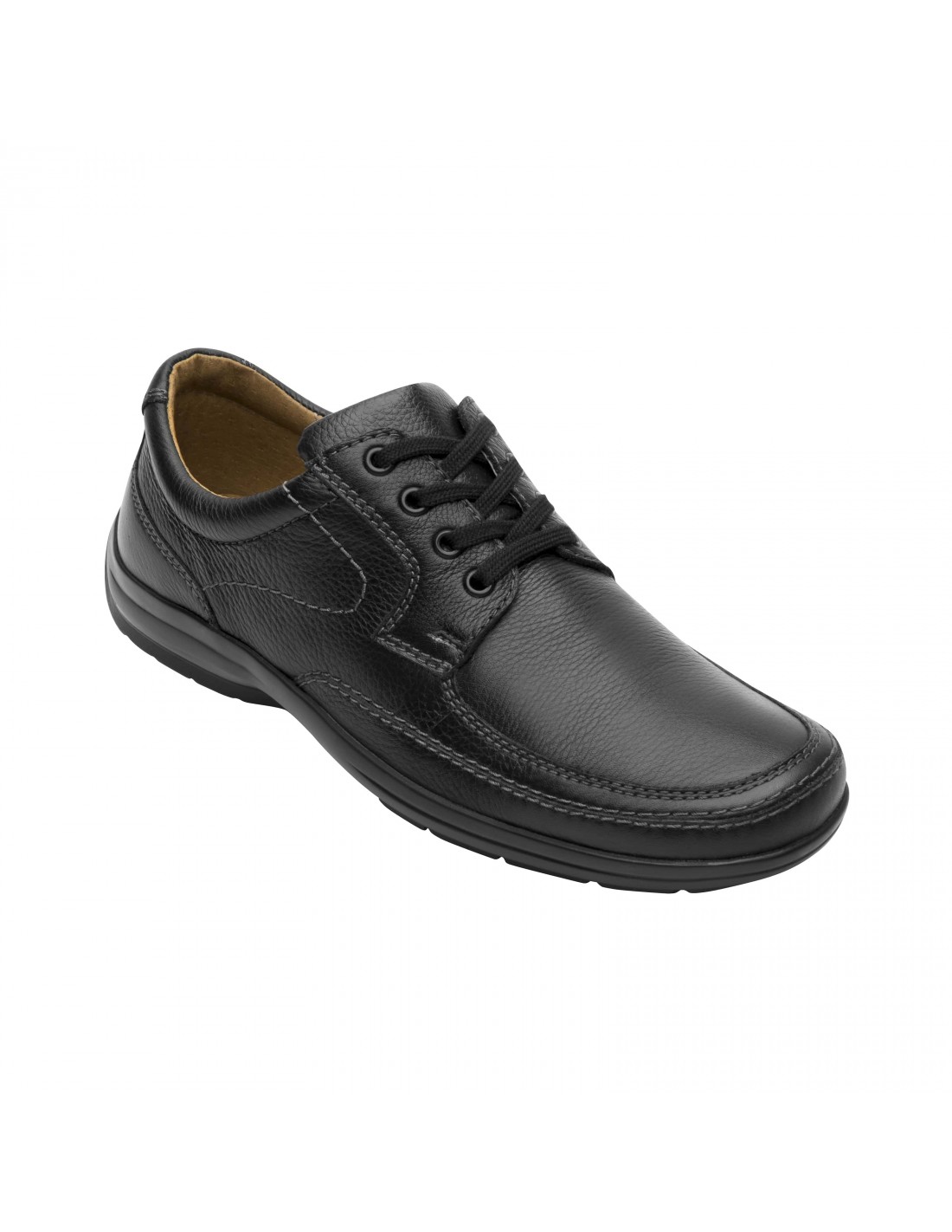Zapato Caballero 71612 Negro Piel Con Agujetas