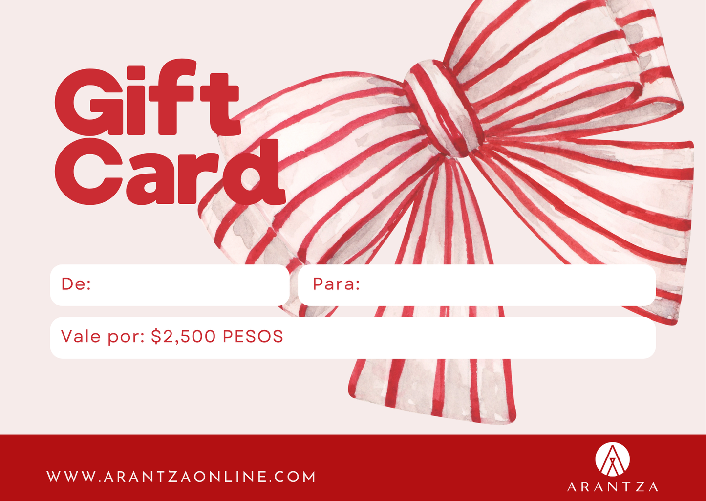 Gift Card $2,500 pesos