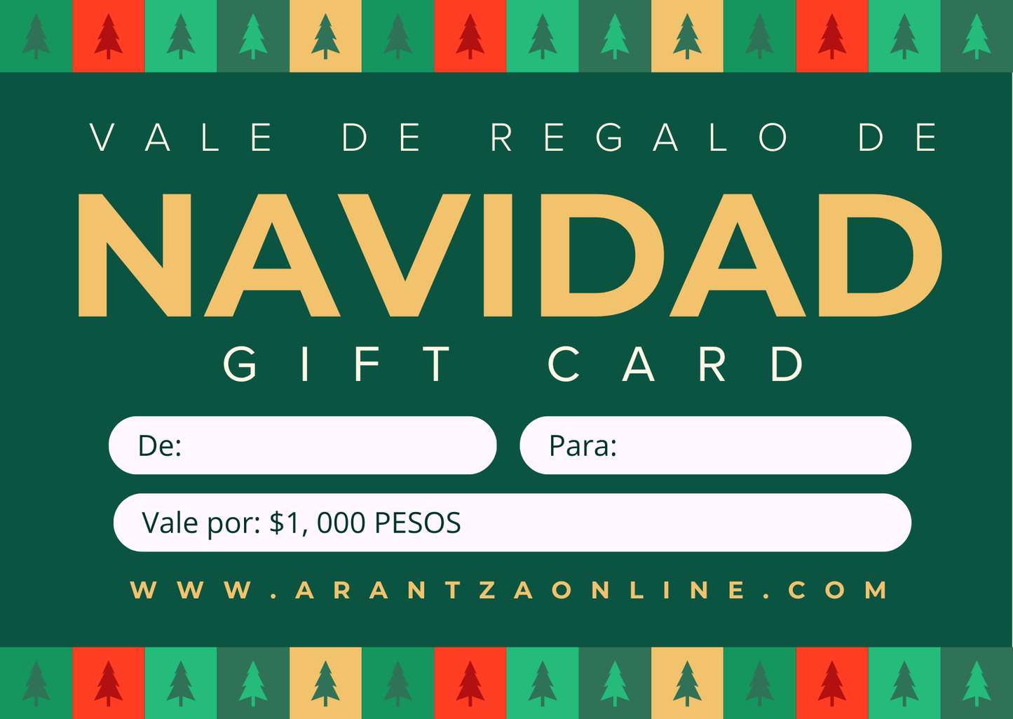 Gift Card $1,000 Pesos