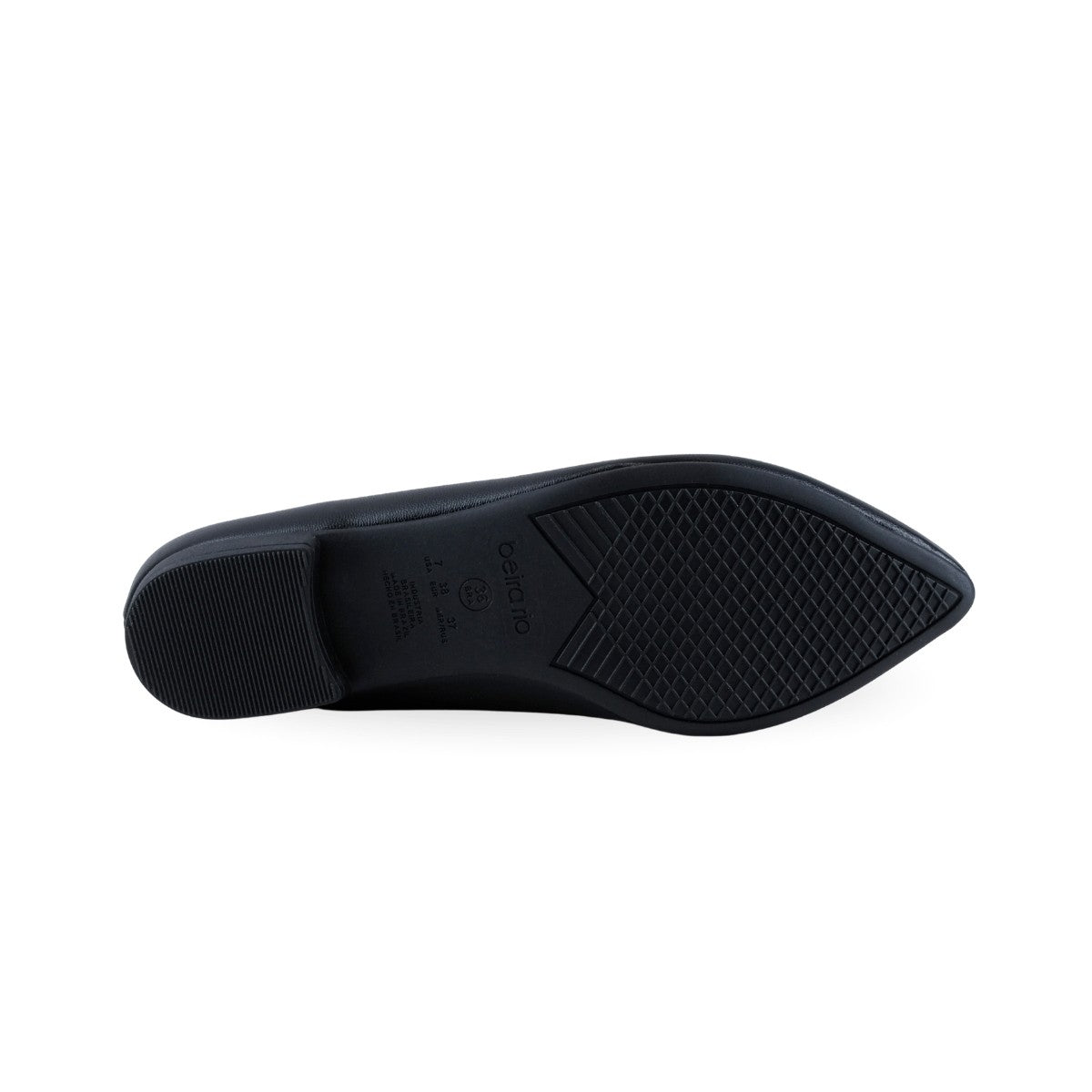 Zapato bajo de mujer color negro puntera fina