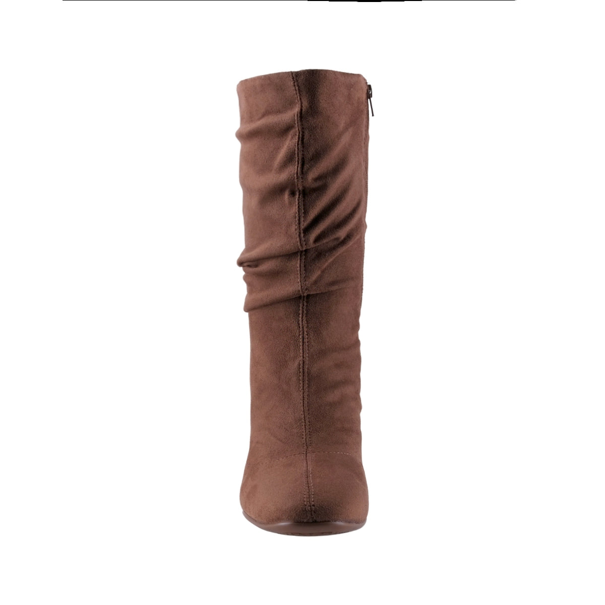 Bota tipo gamuza camel para looks de temporada