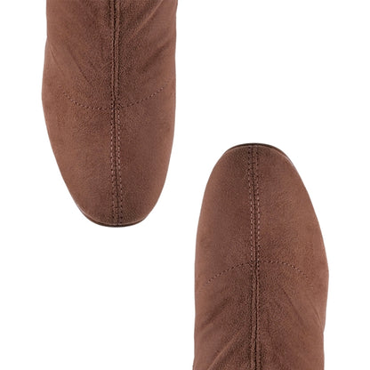 Bota camel Beira Rio modelo 9076112 con tacón ancho