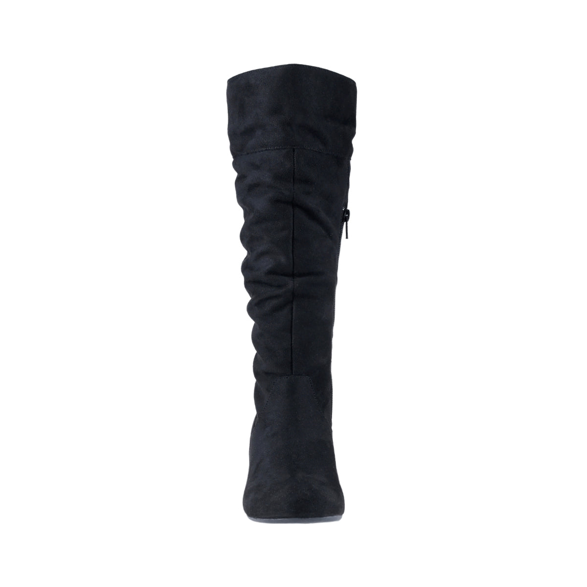 Bota de caña alta negra de gamuza para mujer Berlin