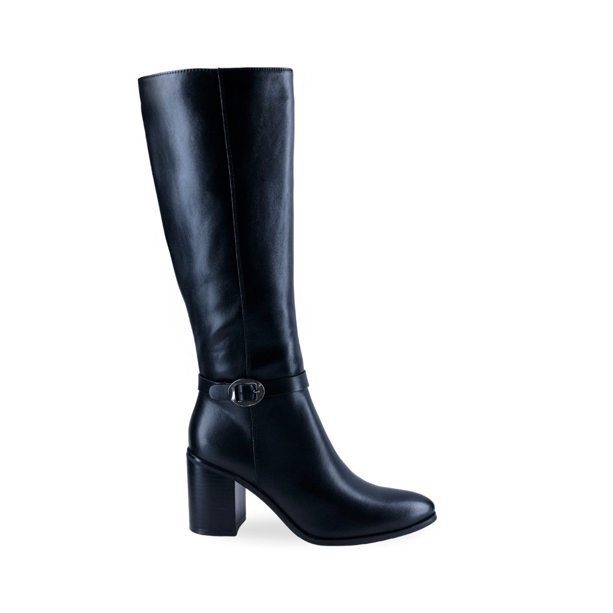 Bota Berlin negra de tacón ancho para mujer