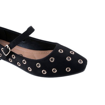 Balerina Flats para Mujer con Ojillos Metálicos 934610