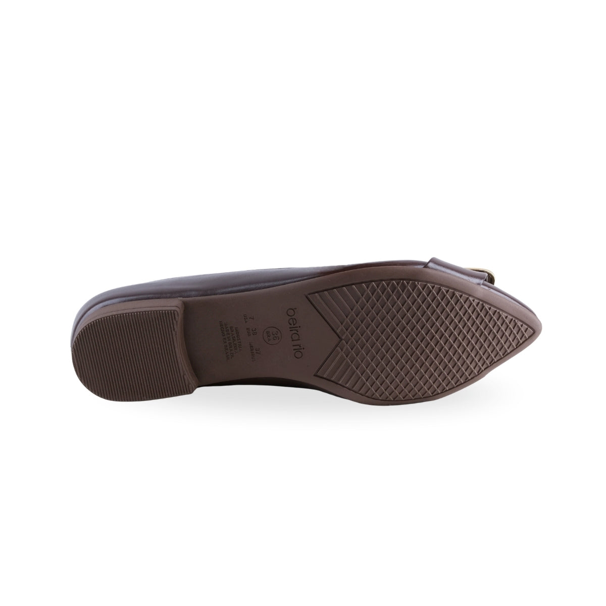Zapatilla Flat Chocolate con Hebilla Dorada