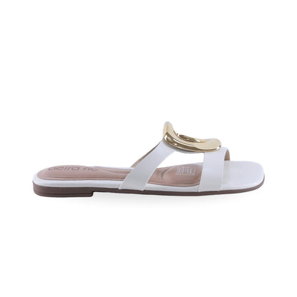 Sandalias Planas Aro Metálico Mujer 8560101