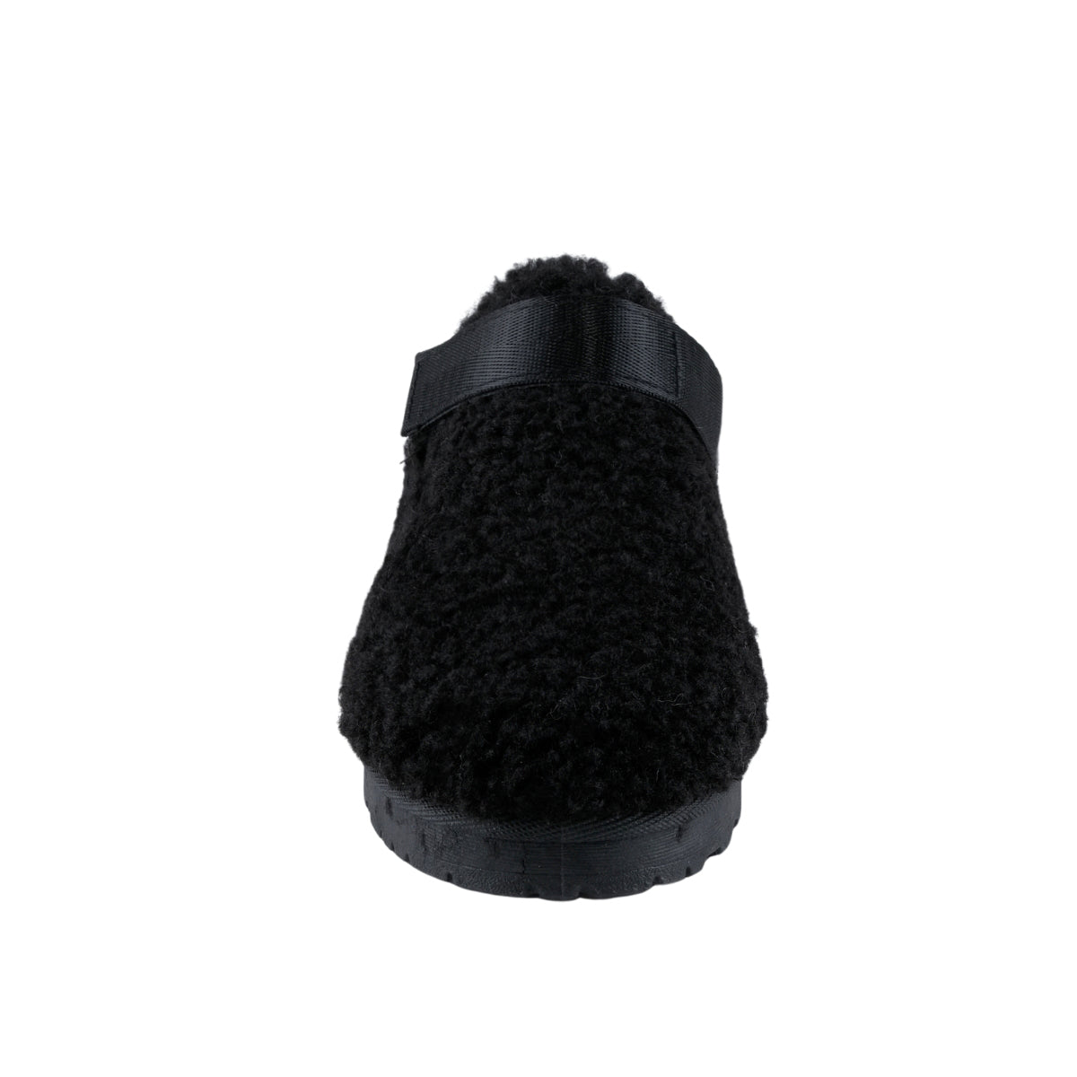 Pantufla destalonada negra para mujer