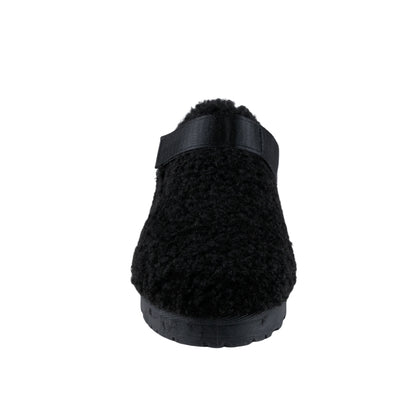 Pantufla destalonada negra para mujer