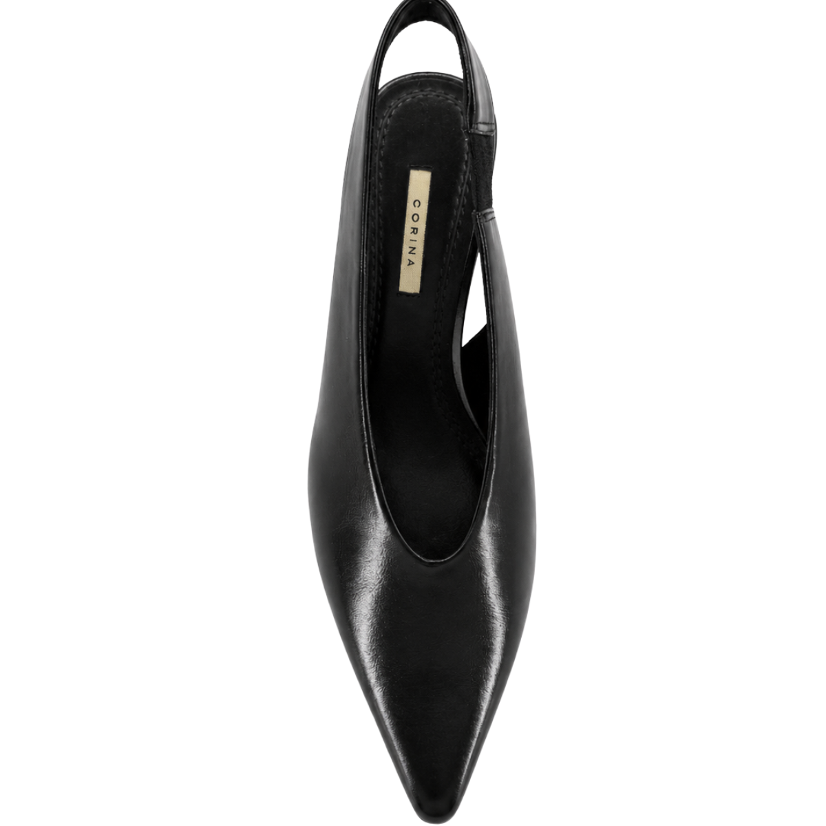 Zapato elegante negro para mujer estilo slingback