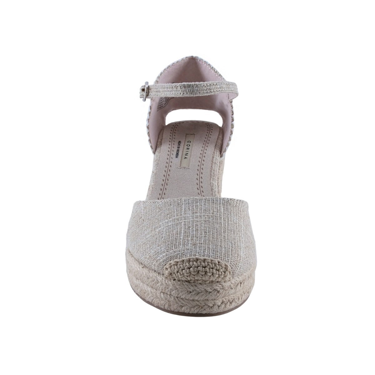 Alpargata de verano en lona y yute color beige natural