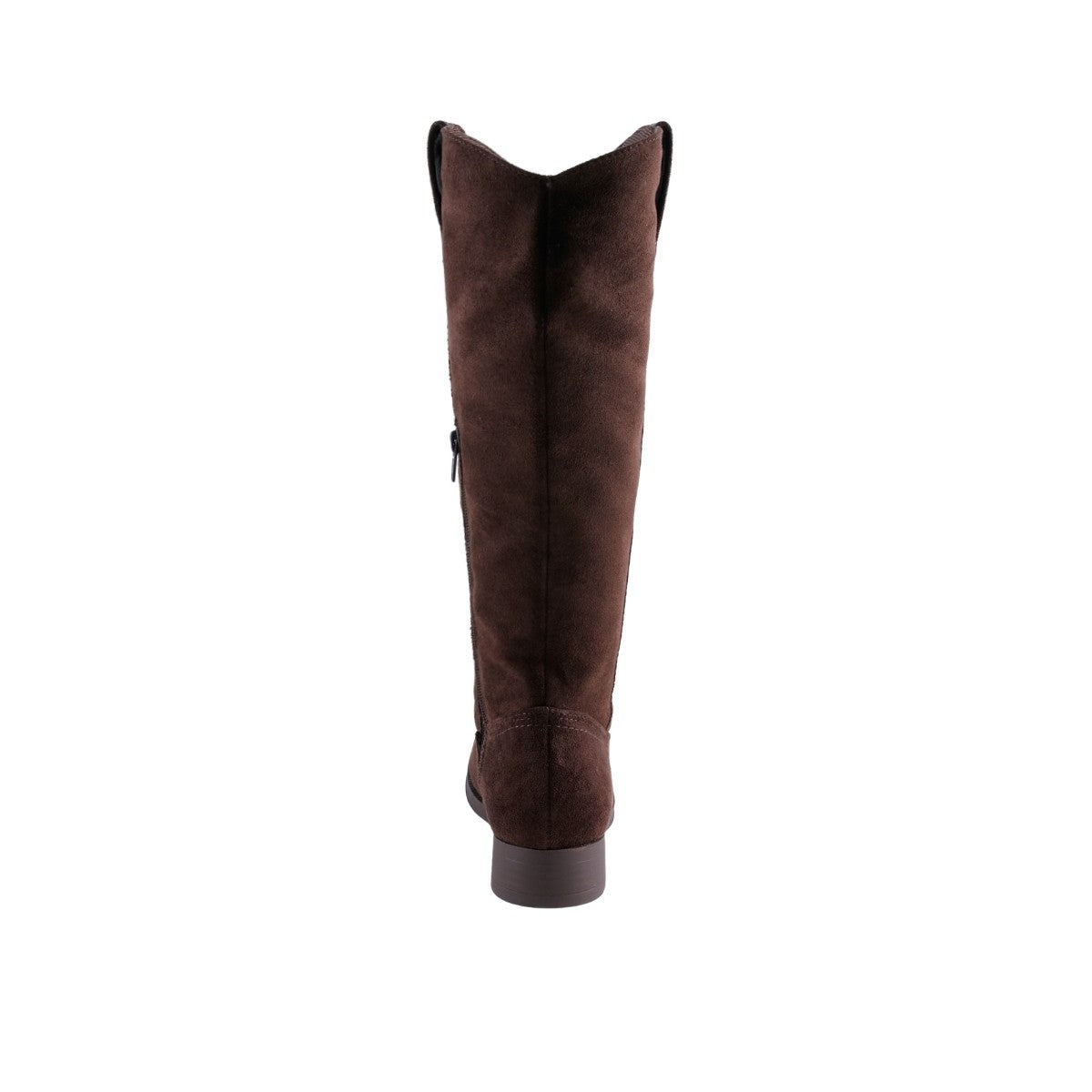 Bota western para dama café con acabado tipo gamuza