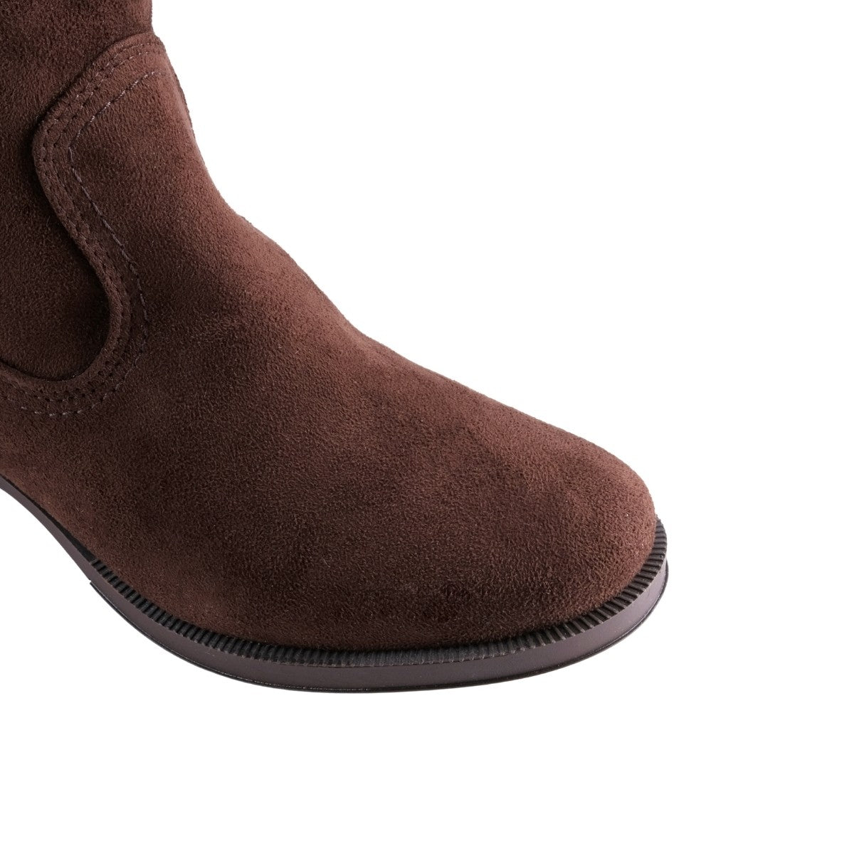 Bota estilo cowboy café para mujer de caña alta