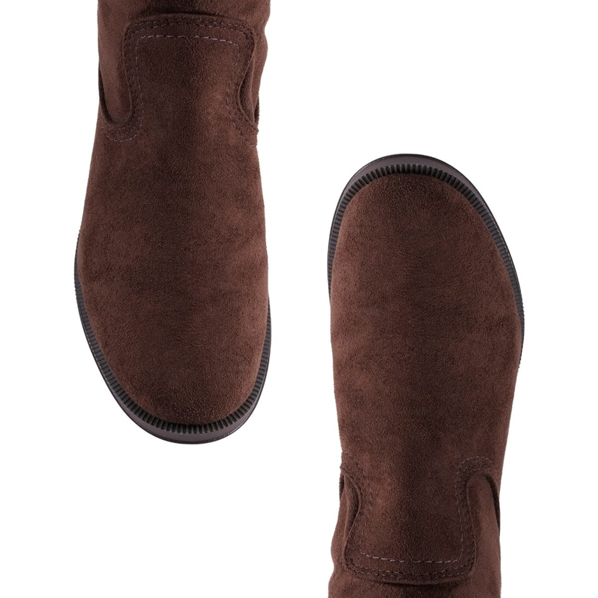 Bota vaquera para mujer color café con acabado tipo gamuza