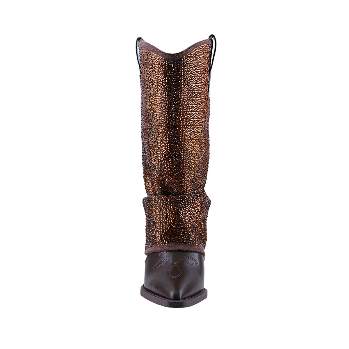 Bota vaquera EFE moka con tacón ancho
