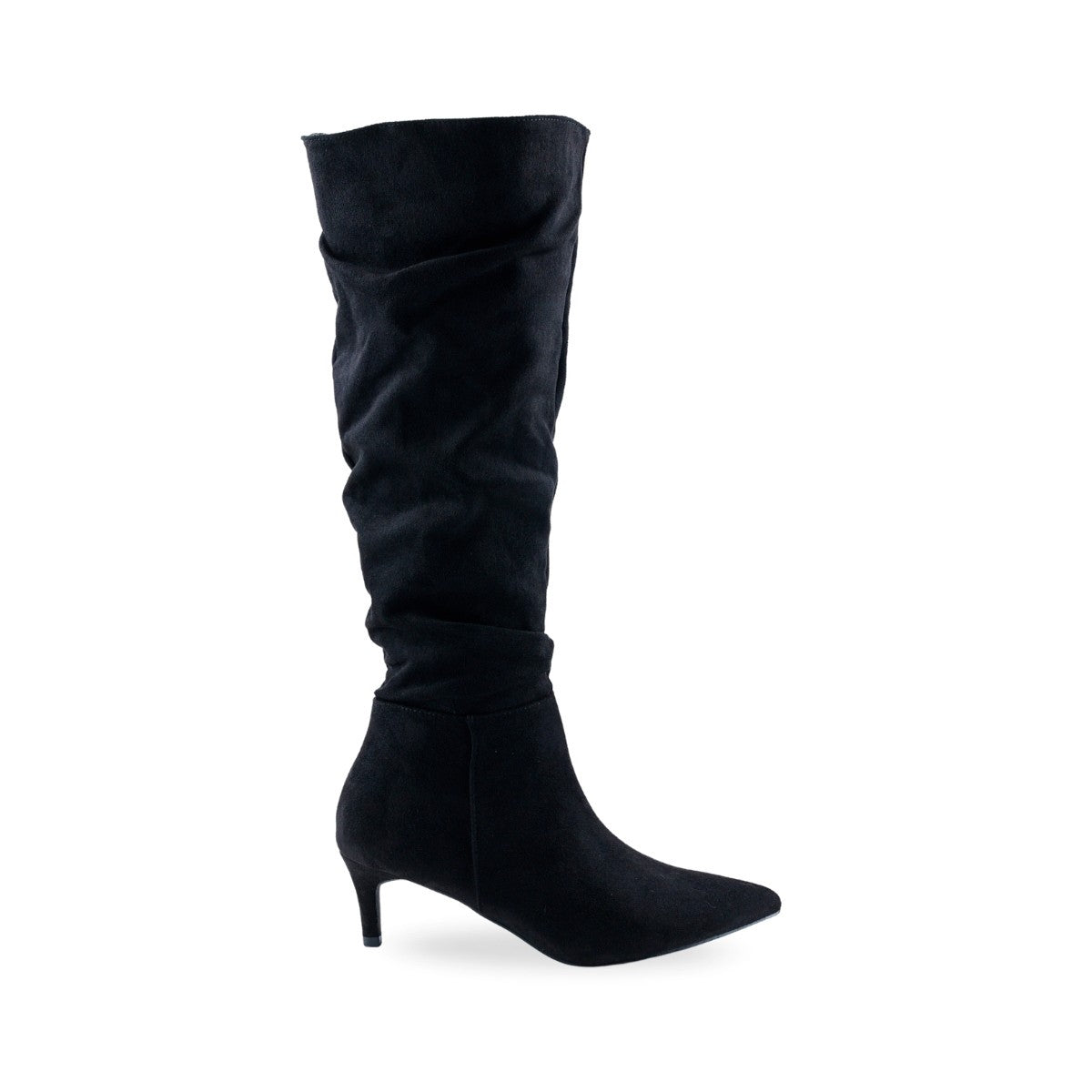 Bota negra de caña alta para mujer