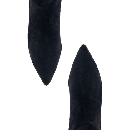 Bota alta elegante negra para mujer