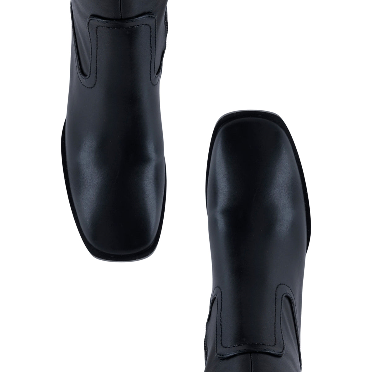 Bota de tobillo negra para mujer con tacón ancho