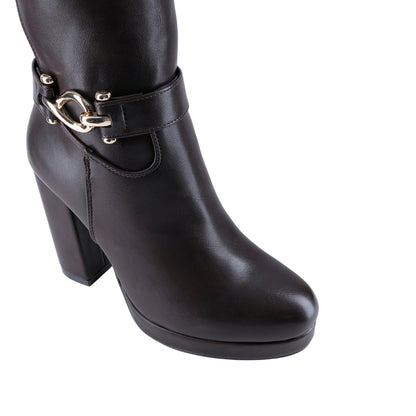 Bota Alta para Mujer con Tacón y Herraje 469201