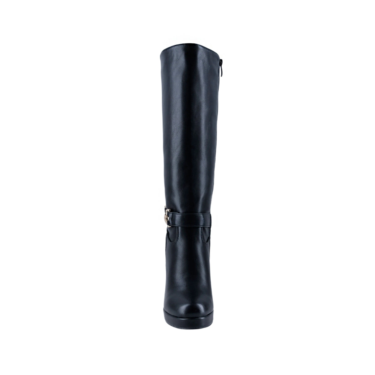 Bota elegante negra para mujer con tacón alto
