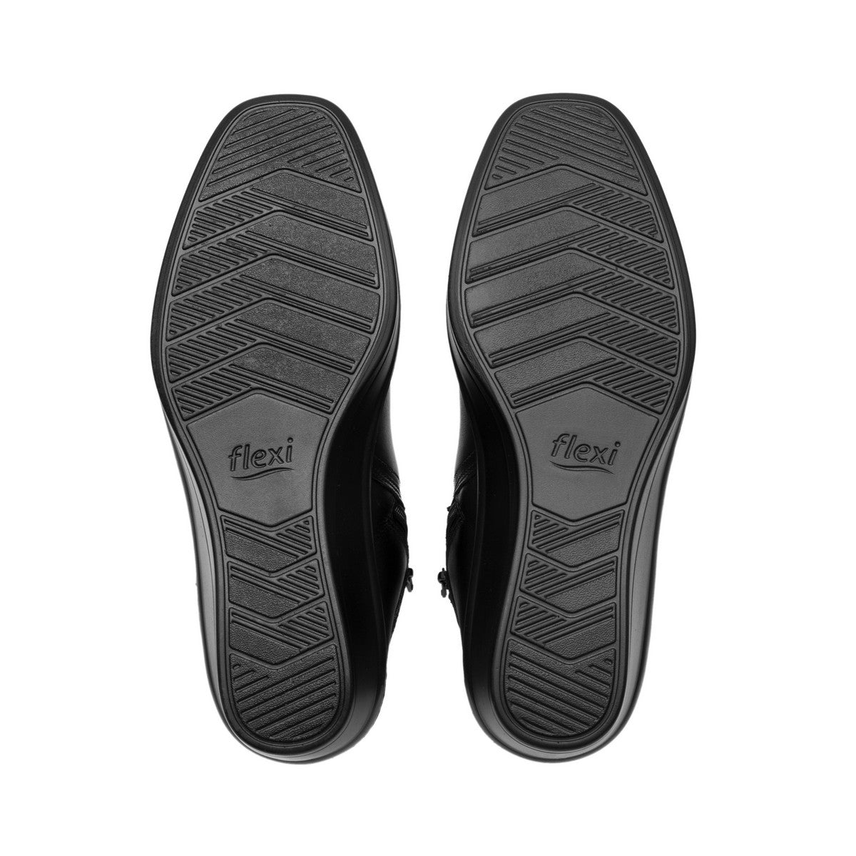 Botín casual negro de piel FLEXI para mujer