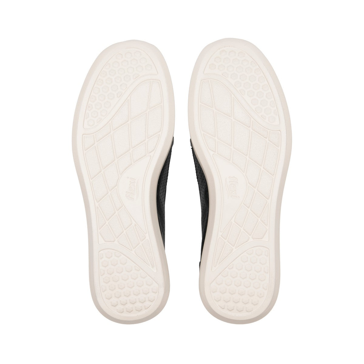 Zapato de piel perforada FLEXI negro para mujer