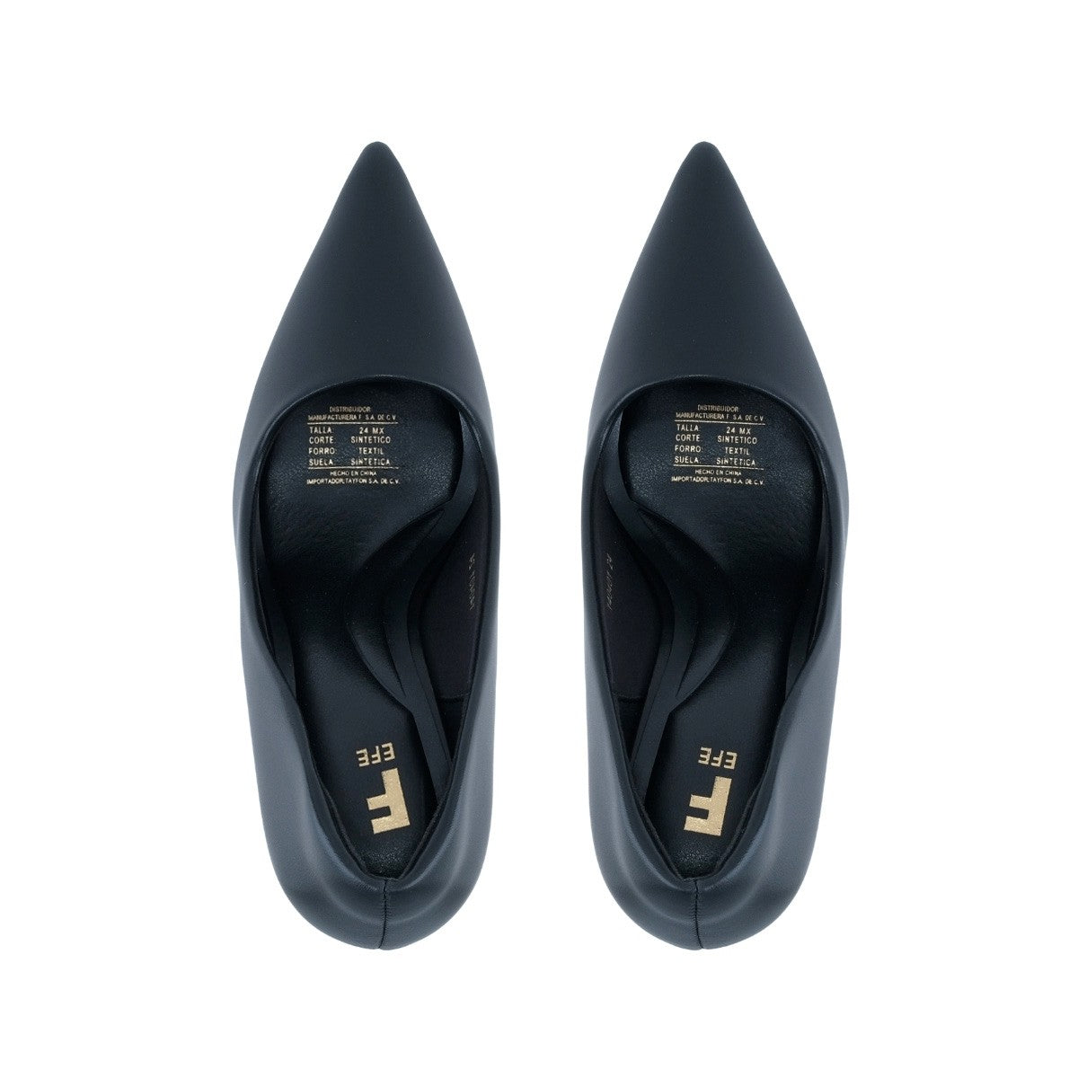 Tacones negros estilo pump para look formal de mujer