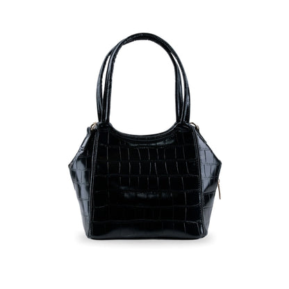 Bolsa de mano estructurada color negro para uso diario y oficina