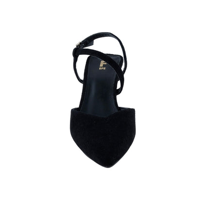 Zapatilla FE 364702 negra con tacón delgado