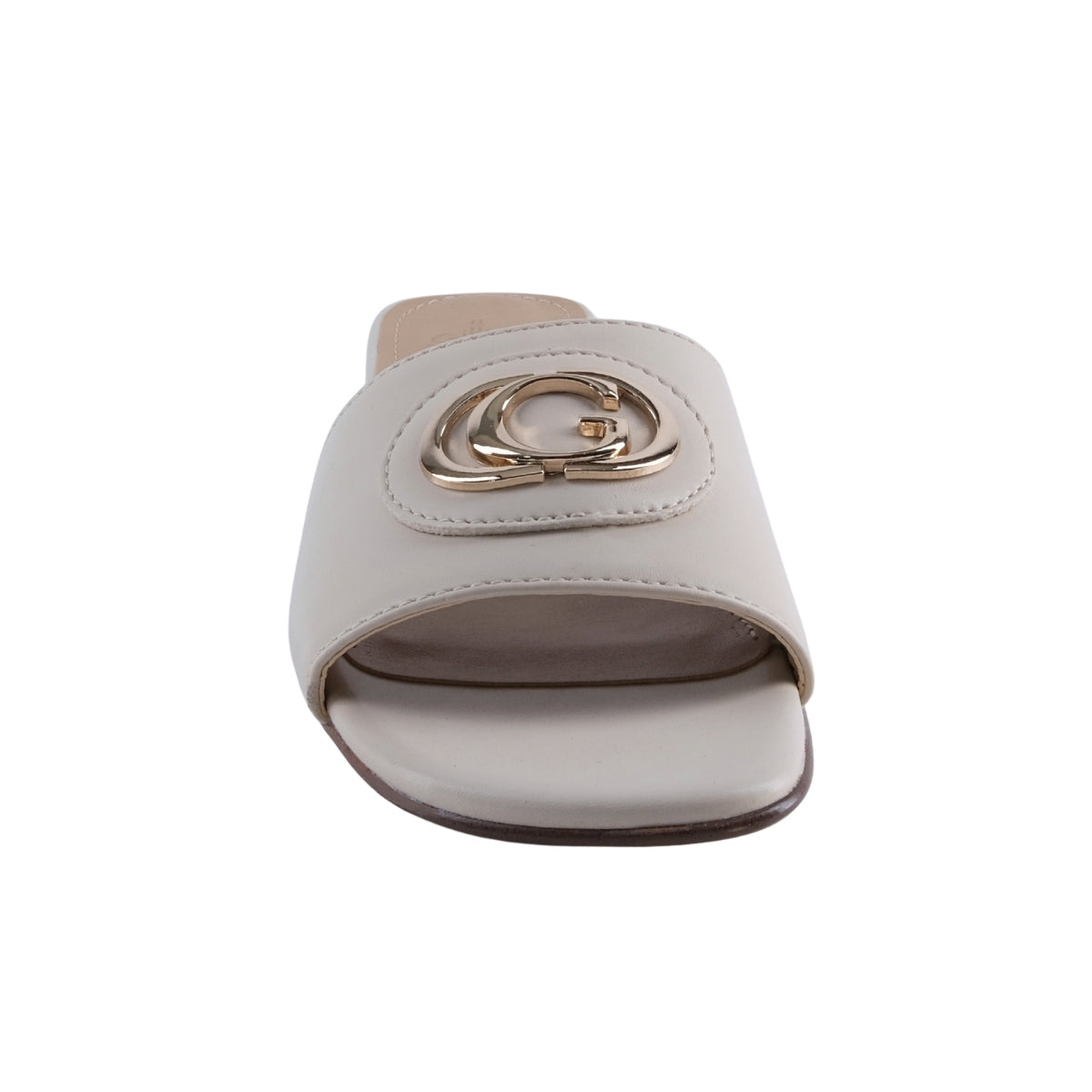 Sandalias Beige Herraje Dorado Mujer 925014