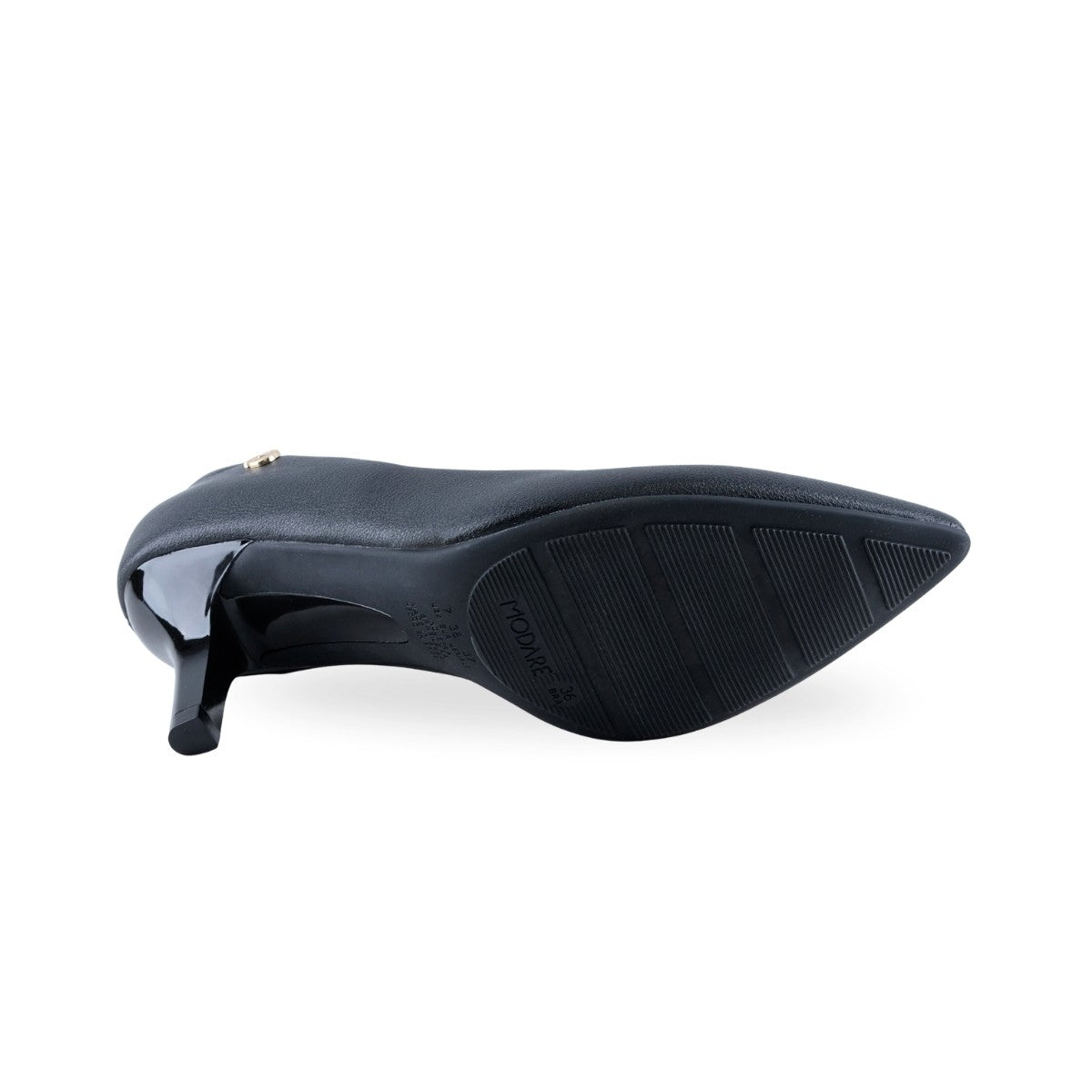 Zapatilla de tacón negra para oficina y eventos formales