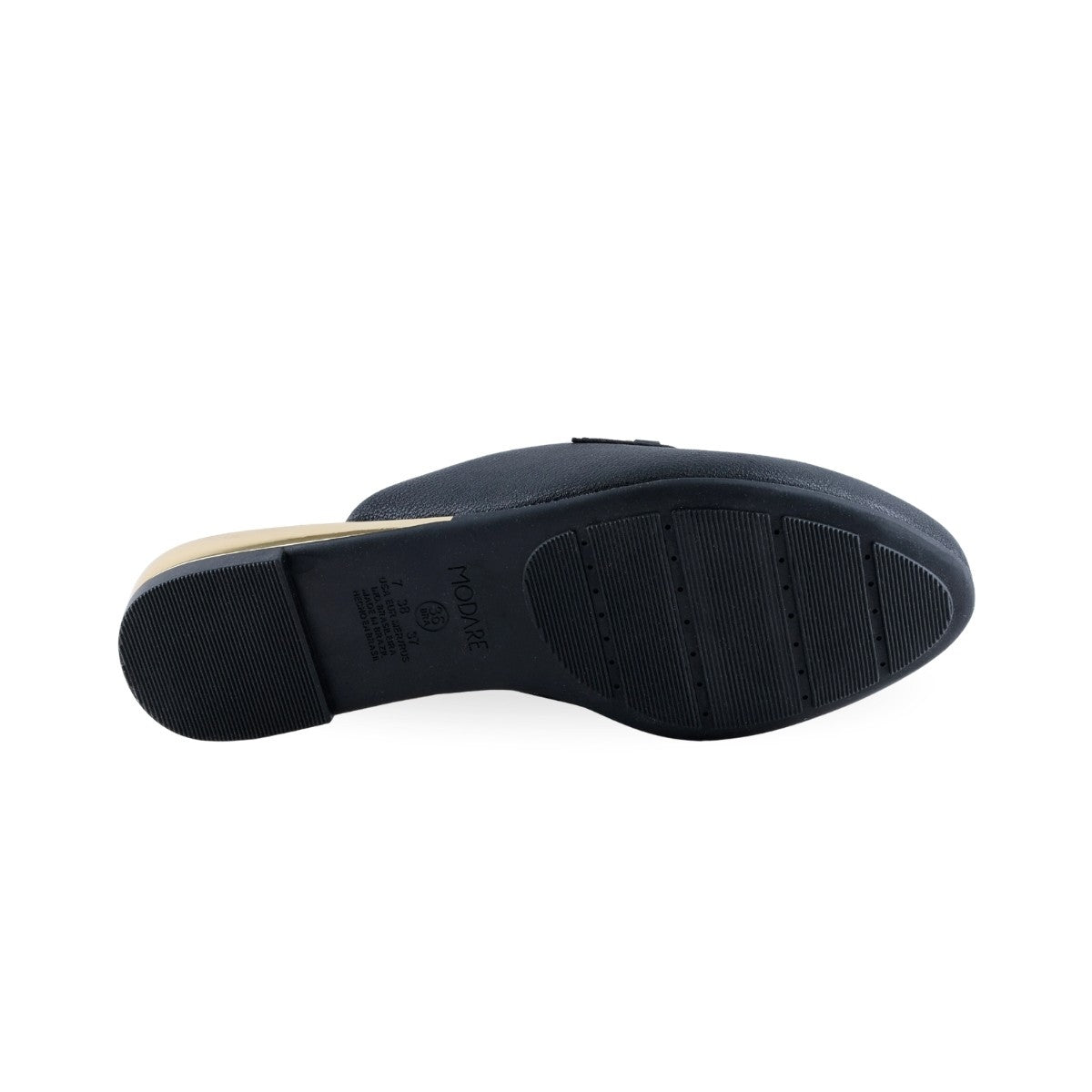 Calzado destalonado negro estilo mocasín para oficina