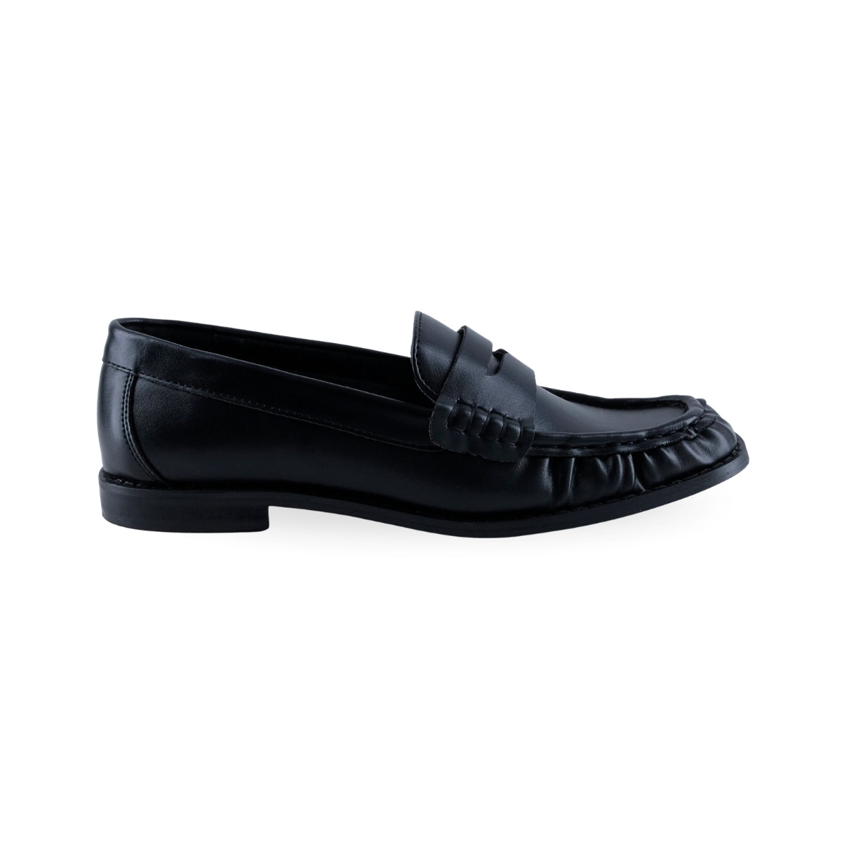 Penny loafer negro clásico para mujer Perugia