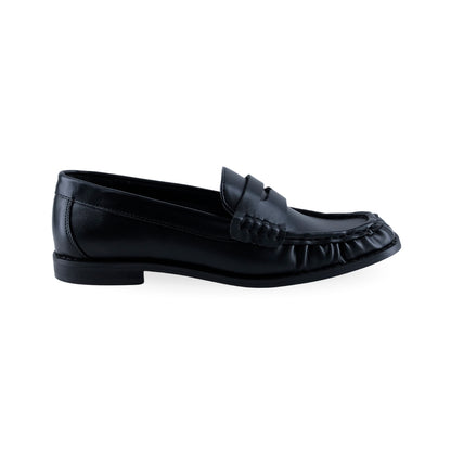 Penny loafer negro clásico para mujer Perugia