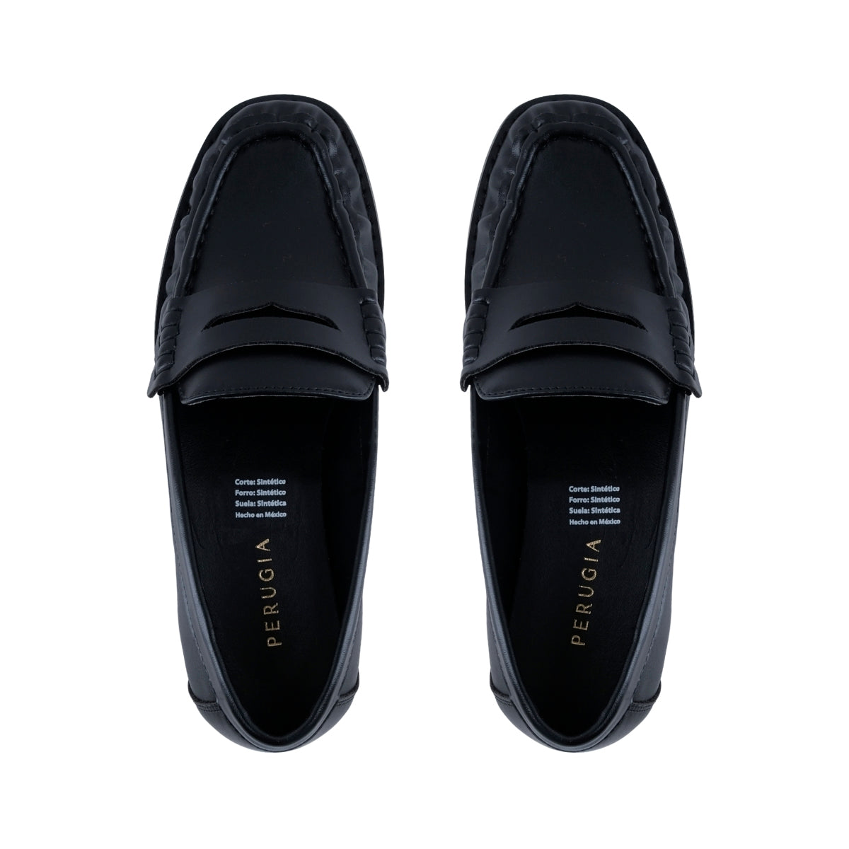 Mocasín negro elegante para oficina Perugia