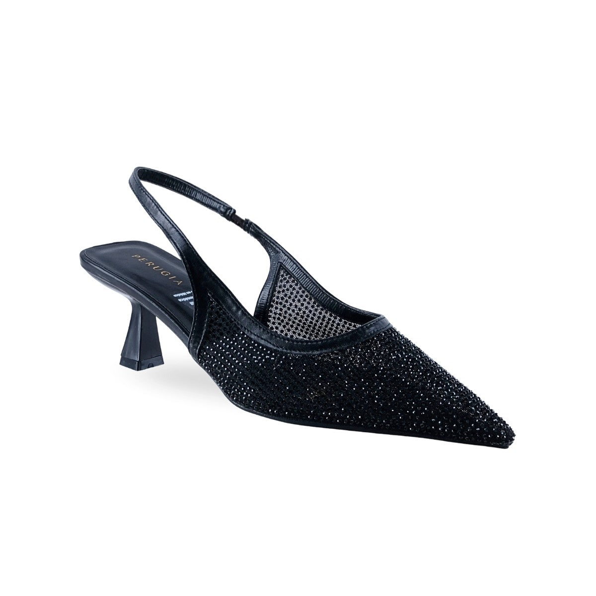 Zapatilla PGA 111037 negra con glitter para mujer