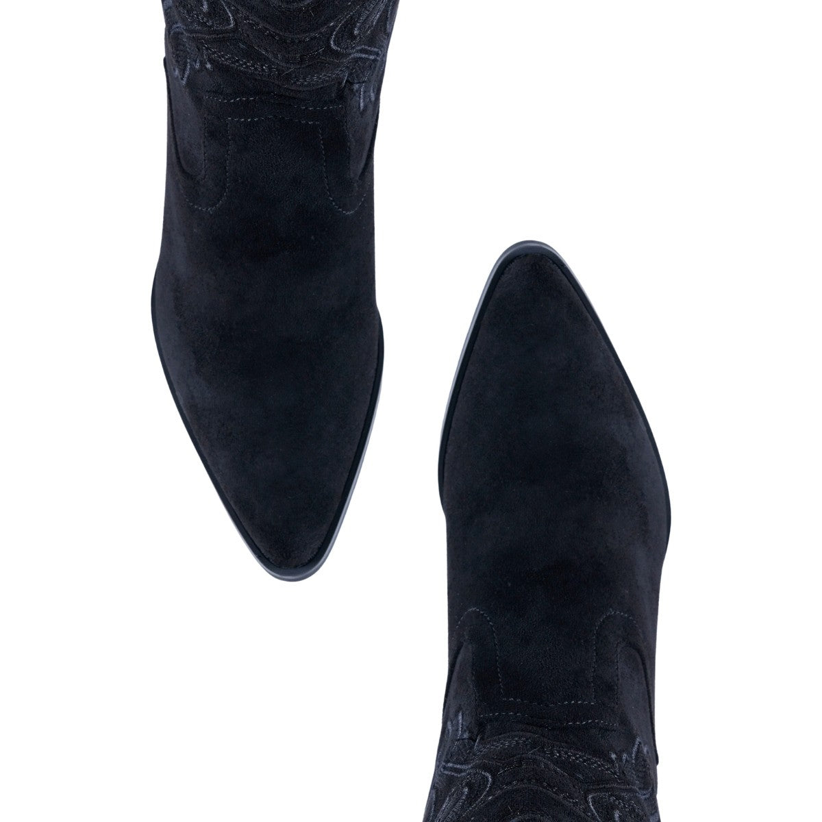 Bota de gamuza negra PGA con tacón para mujer