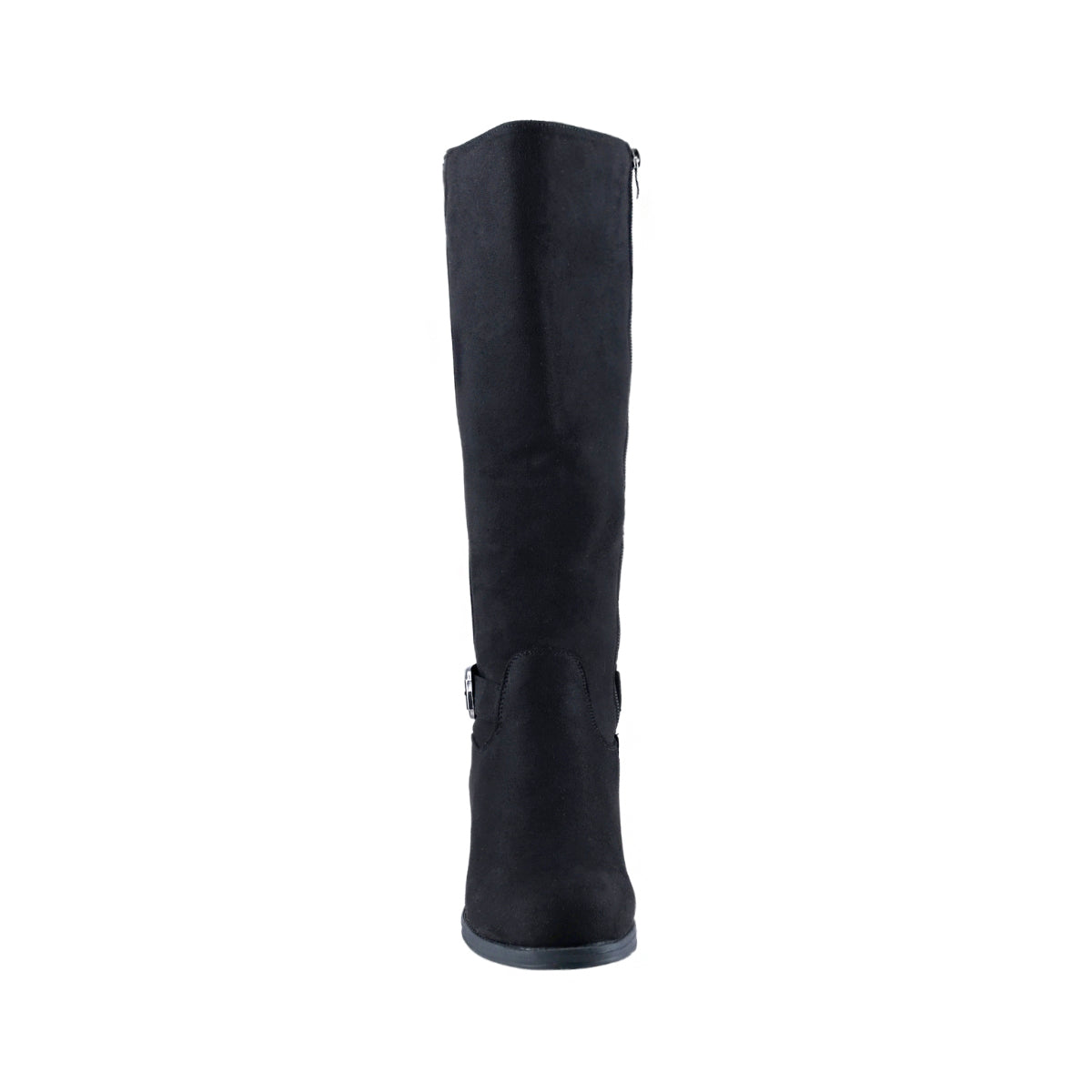 Bota alta para dama color negro con tacón ancho