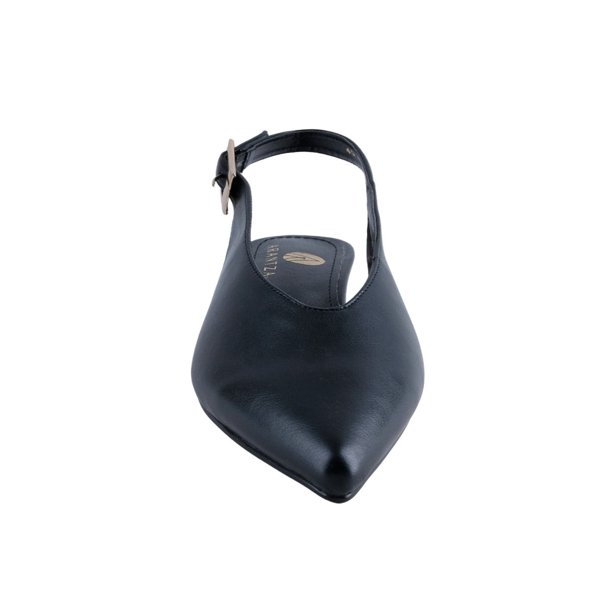 Zapato slingback negro con hebilla para mujer STS