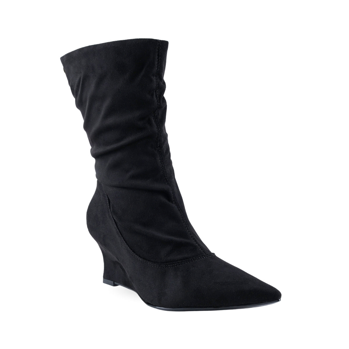 Bota Vizzano 3116101 negra de tacón cuña para mujer