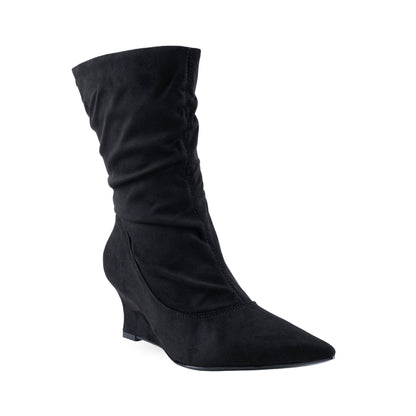 Bota Vizzano 3116101 negra de tacón cuña para mujer