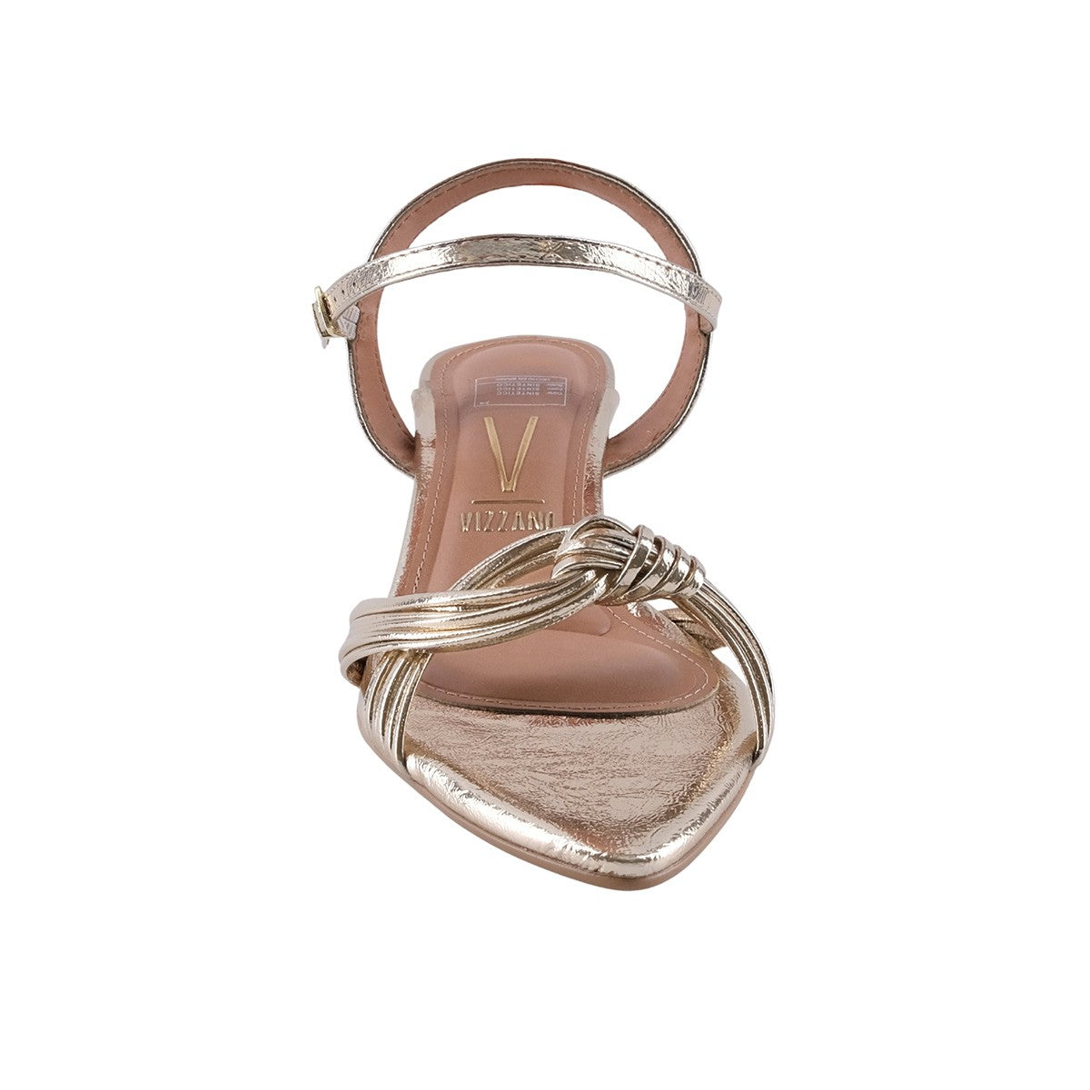 Sandalia Dorada Tacón Bajo para Mujer Vizzano 6576203