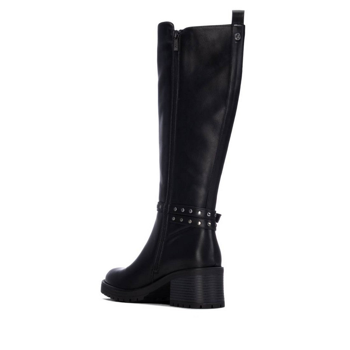 Botas negras de napa sintética con cierre lateral