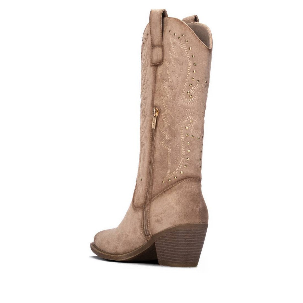 Bota XTI 146102 beige de caña alta con bordados